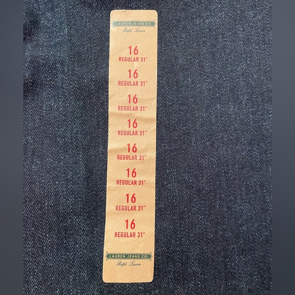 Ralph Lauren, NEW Classic Bootcut Stretch Dark Wash Size 16” W X 31” L - Picture 12 of 12